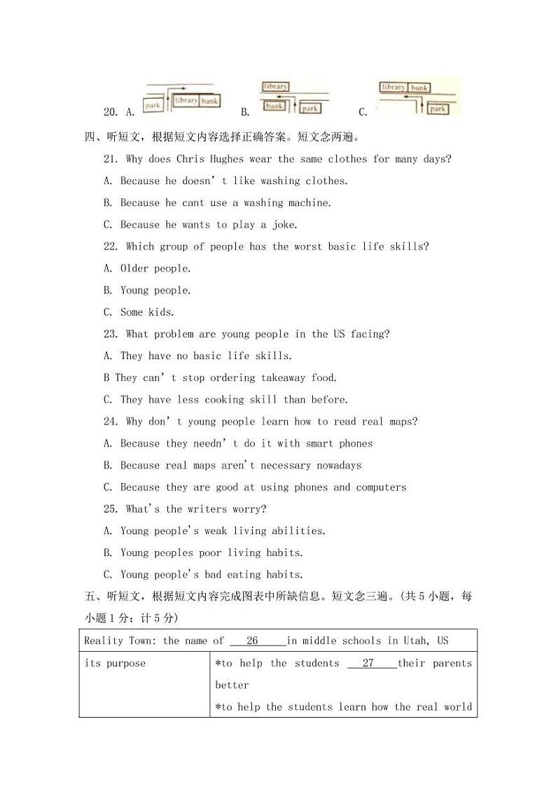 2018-2022年成都市近五年中考英语试卷PDF版附答案第2页
