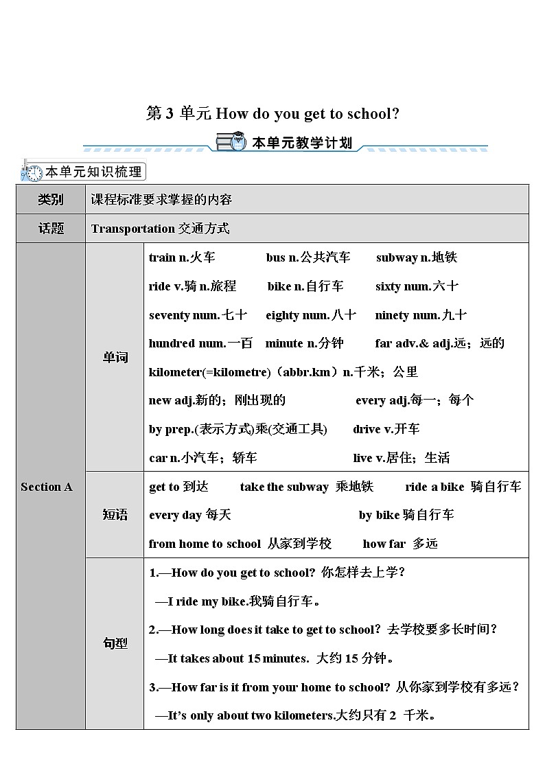 Unit 3 第1课时(A 1a-2e) 课件+教案+素材01