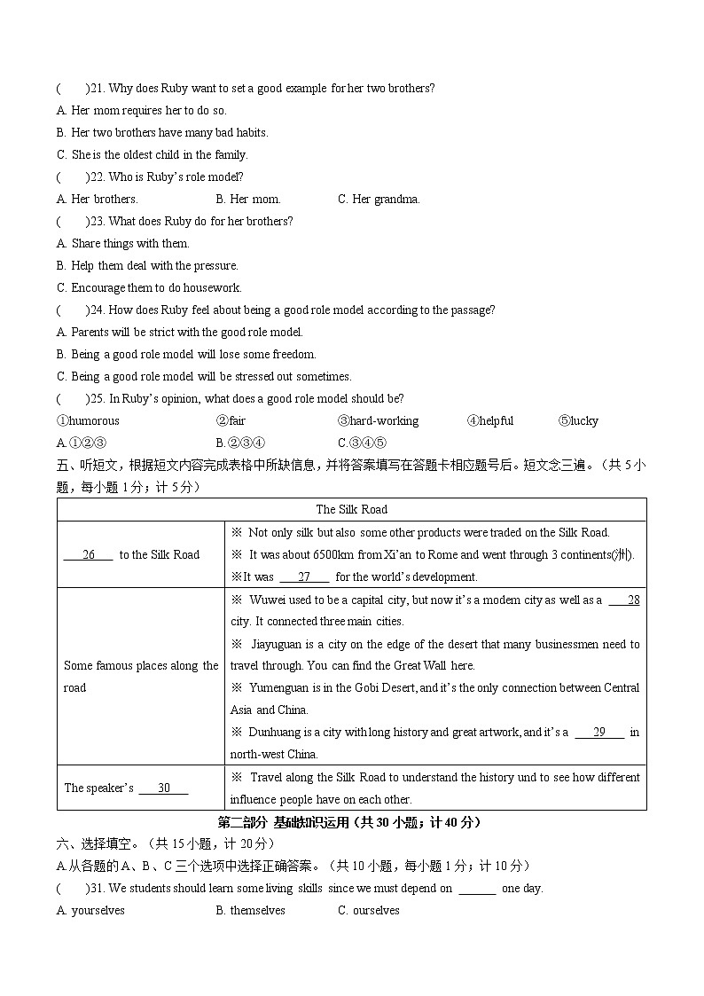2023年四川省成都市金牛区中考一模英语试题(含答案)02