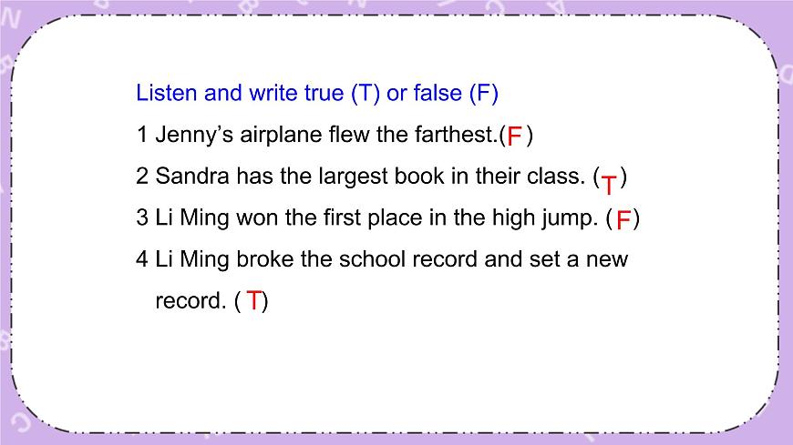 Unit 6 Lesson32 My Favourite Record 課件第7頁
