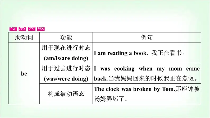 外研版中考英语复习专题突破九助动词、实义动词和动词短语教学课件04