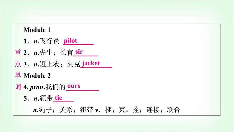 外研版中考英语复习考点精讲十九九年级(下)Modules 1-3基础检测课件第2页