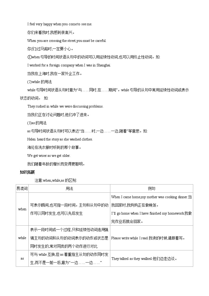 专题5. 状语从句 -九年级英语寒假精讲精练(外研版)02