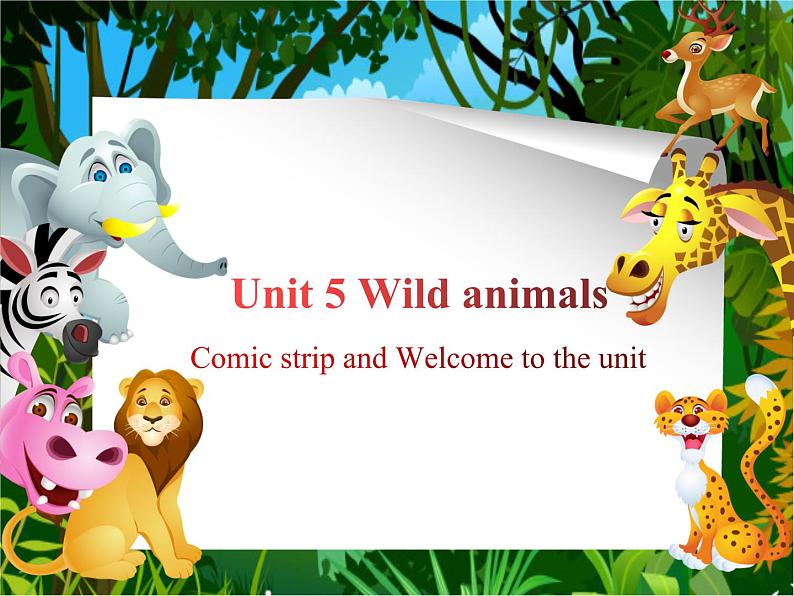 Unit5_Welcome_to_the_unit公开课课件PPT第1页