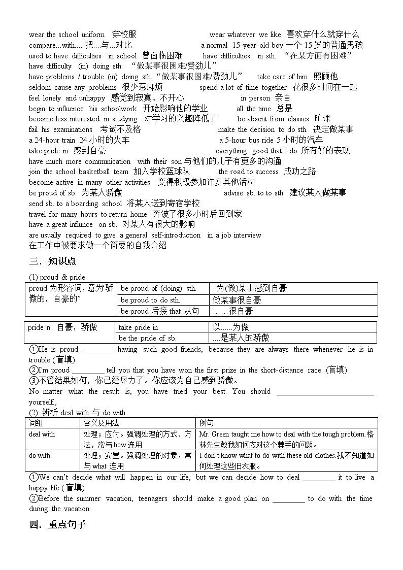 Unit4重點(diǎn)知識(shí)人教版九年級(jí)英語(yǔ)全冊(cè)第2頁(yè)