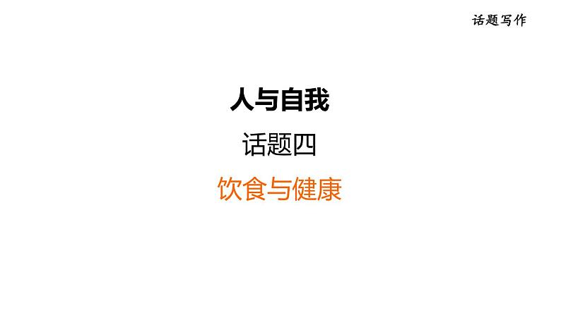 人教新目标中考英语复习--话题写作--饮食与健康(课件)01