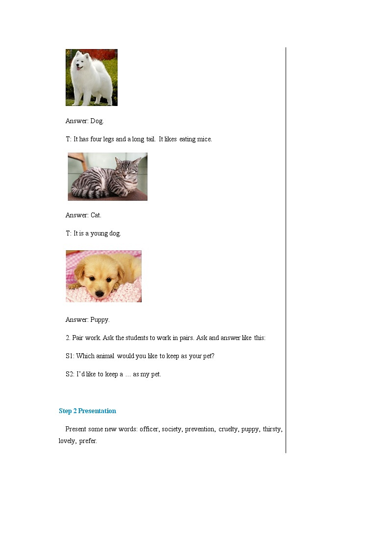 牛津上海版中学英语七年级上Unit 2 Our animal friends Stage 1教学课件+教案03