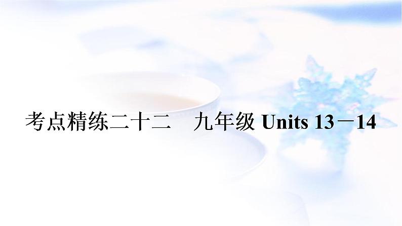 人教版中考英语考点精练二十二九年级Units13-14作业课件第1页
