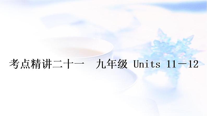 人教版中考英语复习考点精讲二十一九年级Units11-12教学课件01