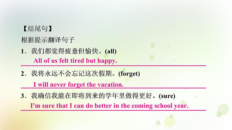 人教版中考英语复习题型专题四书面表达(2)——计划安排教学课件第6页