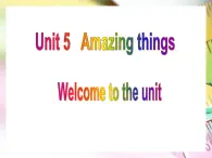 Unit5 Amazing things Welcome to the unit课件 译林版英语七年级下册