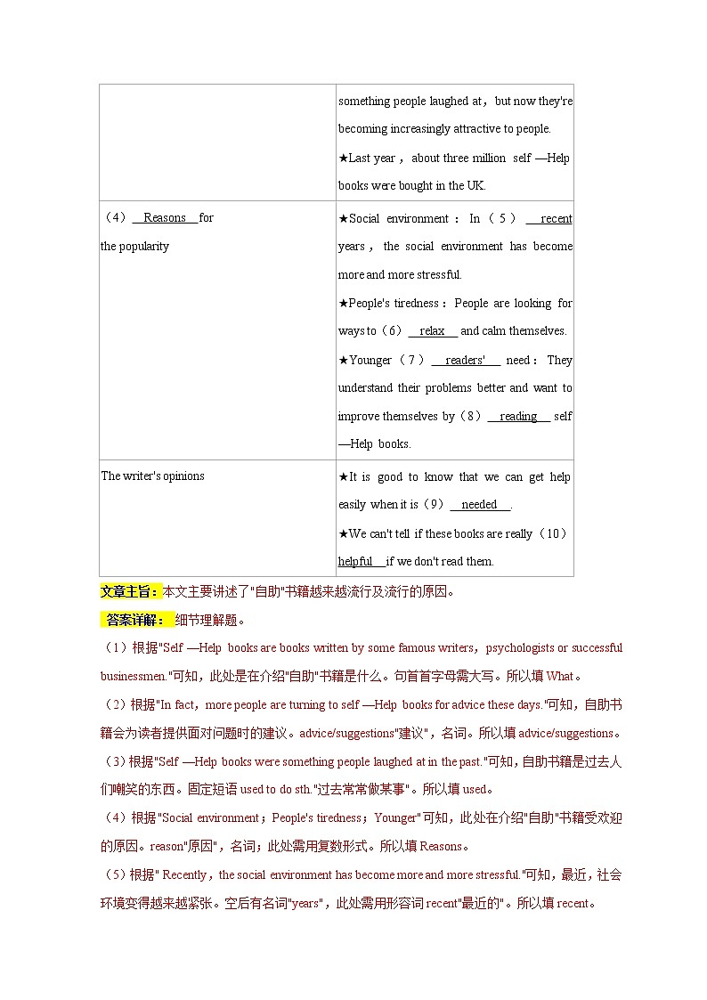 2022-2023年牛津译林版英语七年级下册专项复习精讲精练:07 任务型阅读分类练(原卷版+解析版)03