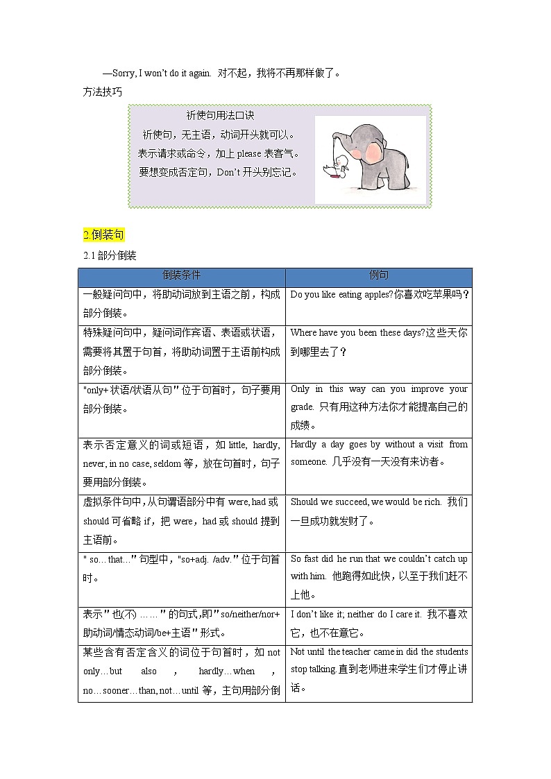 重难点19 祈使句、倒装句-2023年中考英语【热点·重点·难点】专练(全国通用)(解析版)第2页