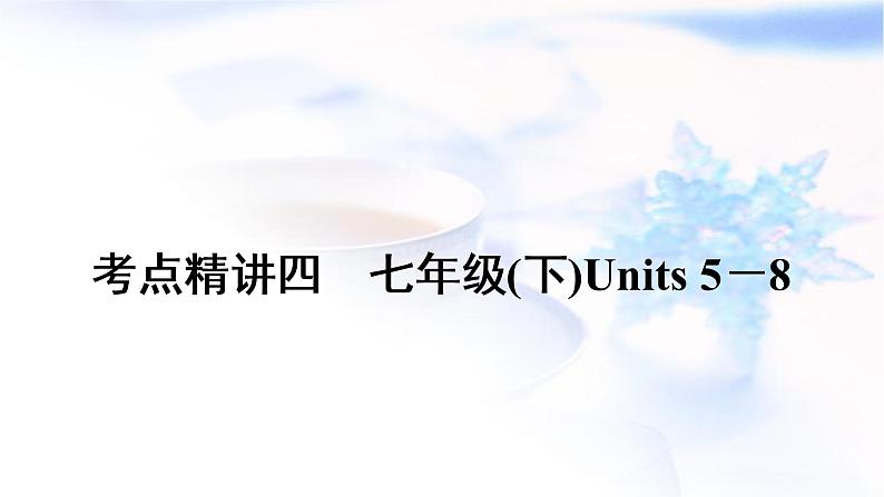 中考英语复习考点精讲四七年级(下)Units5-8教学课件第1页