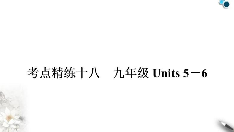 人教版中考英语复习考点精练十八九年级Units5-6作业课件01