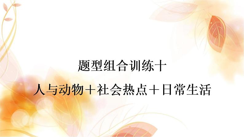 人教版中考英语复习题型组合训练十作业课件第1页