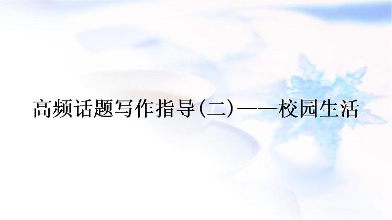 人教版中考英语复习题型专题五书面表达(2)校园生活教学课件第1页
