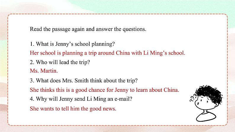 Lesson 1 A Trip to China 课件 2022-2023学年冀教版英语七年级下册第8页