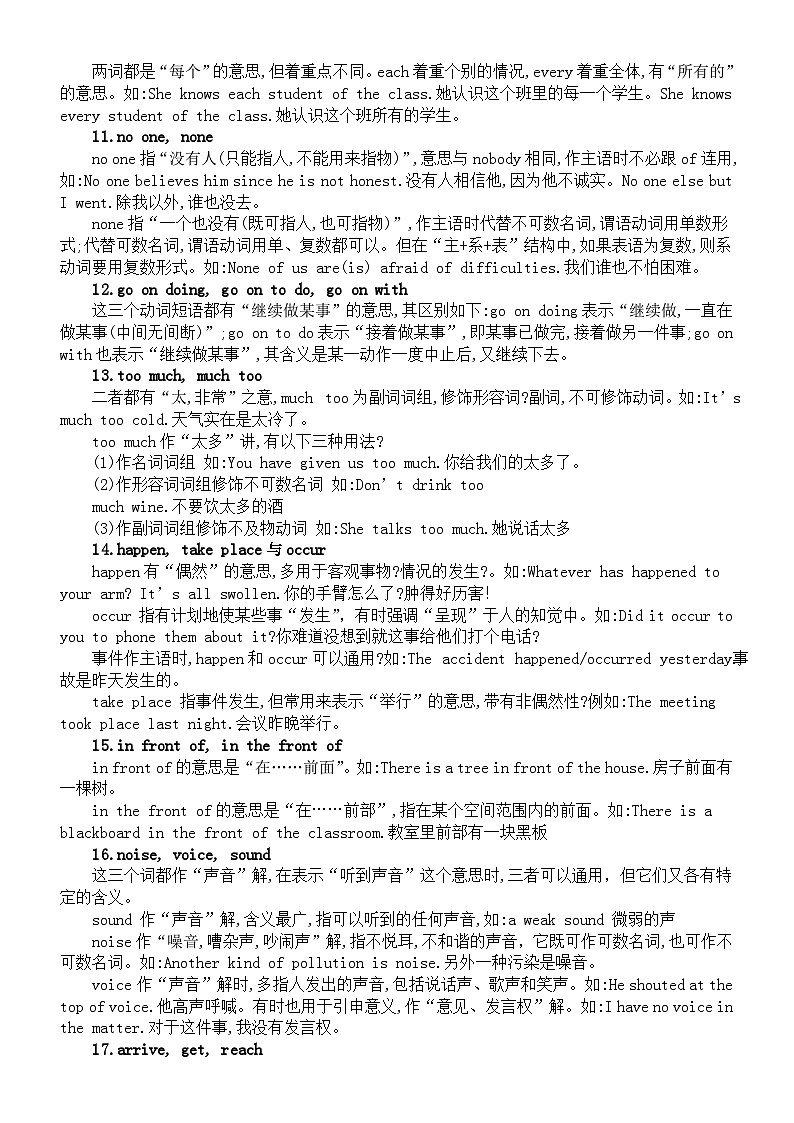 初中英语中考必考知识点(共五方面)第3页