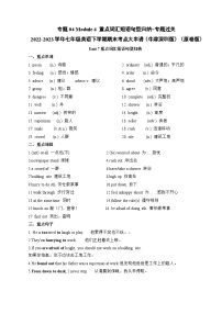 【期末专题复习】（牛津版）2022-2023学年七年级英语下学期：专题04 Module 4 重点词汇短语句型归纳（专题练习）（原卷+解析）