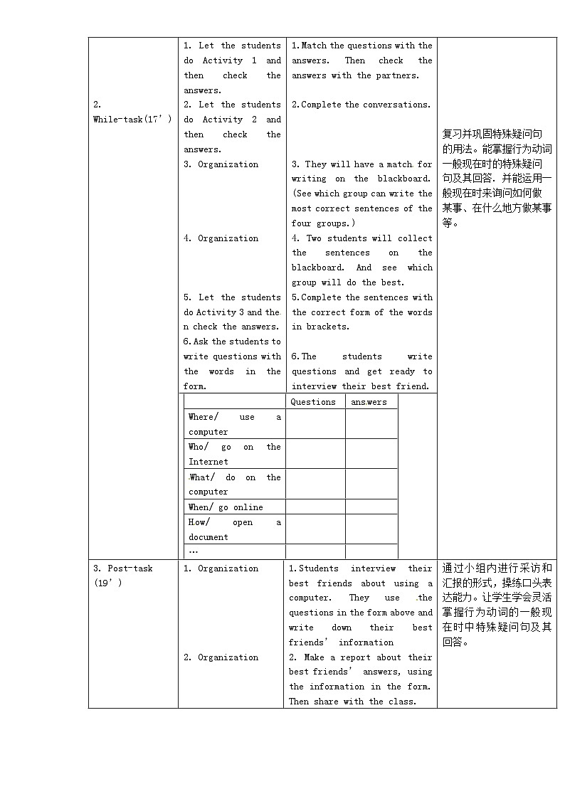 七年级英语上册 Module 7 Unit 3 Language in use教案 (新版)外研版第2页