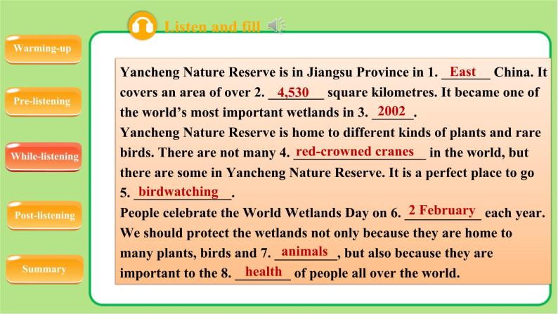 牛津译林版八年级英语上册Unit 6 Birdwatching Integrated skills 示范公开课教学课件08