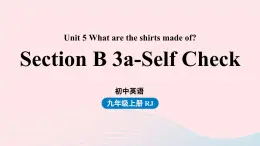 2023九年级英语全册Unit5Whataretheshirtsmadeof第6课时SectionB3a_selfcheck上课课件新版人教新目标版