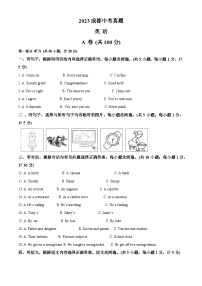 2023年四川省成都中考英语真题 （解析版）