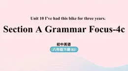 Unit10 I’ve had this bike for three years第3课时SectionA Grammar Focus-4c课件（人教新目标版）