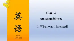 【精优课堂】Unit 4 Amazing Science Topic 1-2022-2023学年初中英语仁爱版九年级上册课件