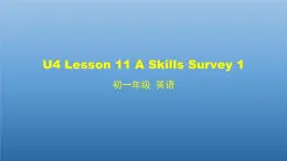 北师大版英语七年级上册Unit 4 Interests and Skills Lesson 11 A Skills Survey 1课件PPT