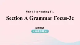 Unit6 I’m watching TV第2课时SectionA Grammar Focus-3c课件（人教新目标版）