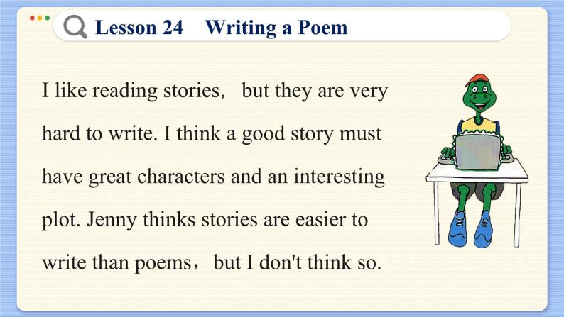 冀教版英语九年级Lesson 24  Writing a Poem（课件PPT）08