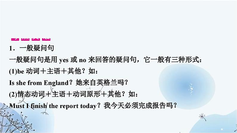 人教版中考英语复习专题突破十二简单句课件第4页