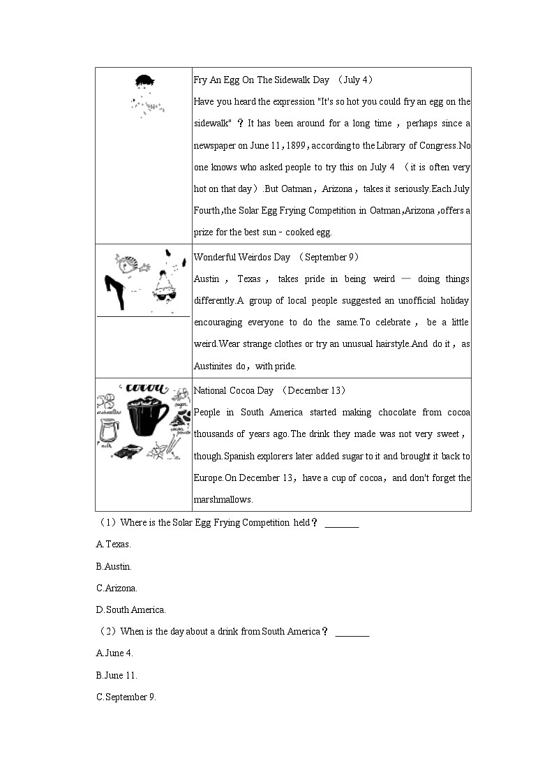 浙江省温州市乐清外国语学校2022-2023学年九年级上学期期末英语试卷(含答案)第3页