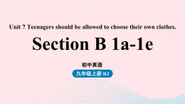 Unit7 Teenagers should be allowed to choose their own clothes第4课时SectionB1a-1e课件（人教新目标版）