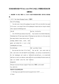 河南省南阳实验中学2022-2023学年九年级上学期期末英语试卷（含答案）