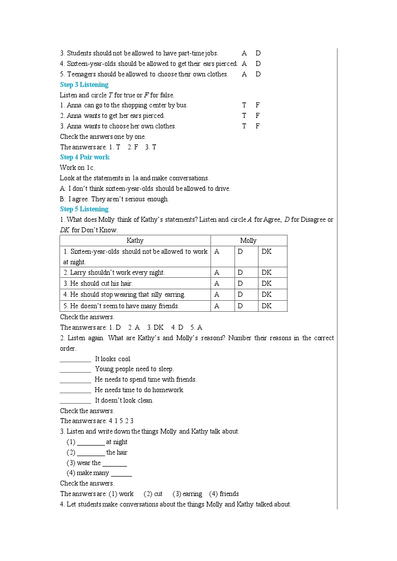 人教版英语九年级上册Unit 7  Section A（1a—2d）(第1课时) 教案02