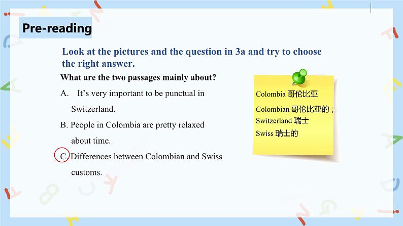 人教新目标 (Go for it) 版英语 Unit 10 You’re supposed to shake hands.(SectionA3a-3c)课件+音频08