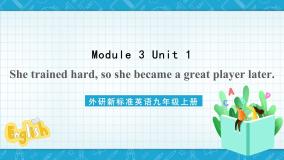 初中英语外研版 (新标准)九年级上册Unit 1 She trained hard,so she became a great player later.优质课件ppt