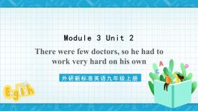 初中英语外研版 (新标准)九年级上册Unit 2There were few doctors, so he had to work very hard on his own.获奖ppt课件