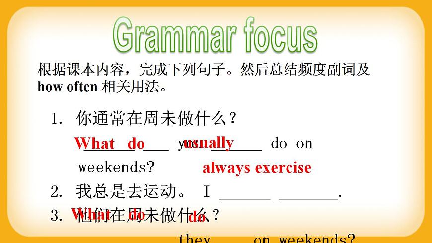 人教版八上英語 Unit 2 Section A Grammar Focus-3c 課件第6頁