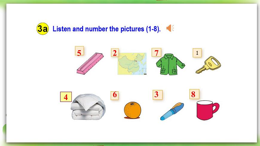 人教版新目標(biāo)英語(yǔ)七上 Starter Unit  2 What’s this in English？3a-4d第7頁(yè)