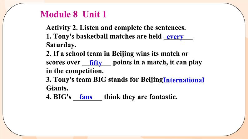 Module 8 Unit 1 教学课件 外研版英语九年级上册08