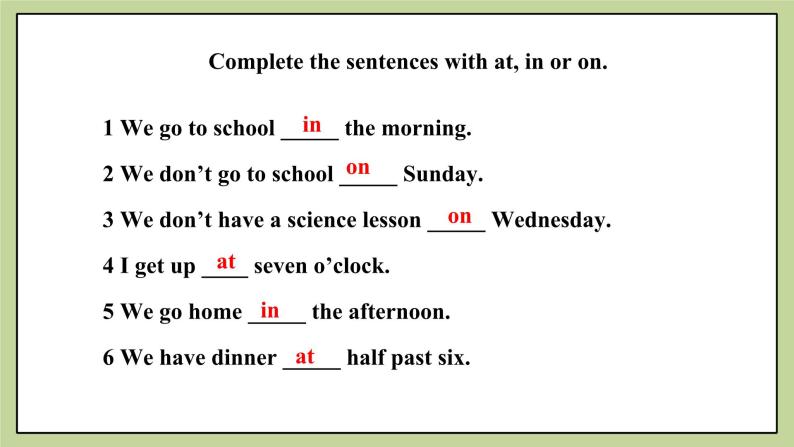 Module 5 My school day. Unit 3 Language in use (课件+教案+练习)08