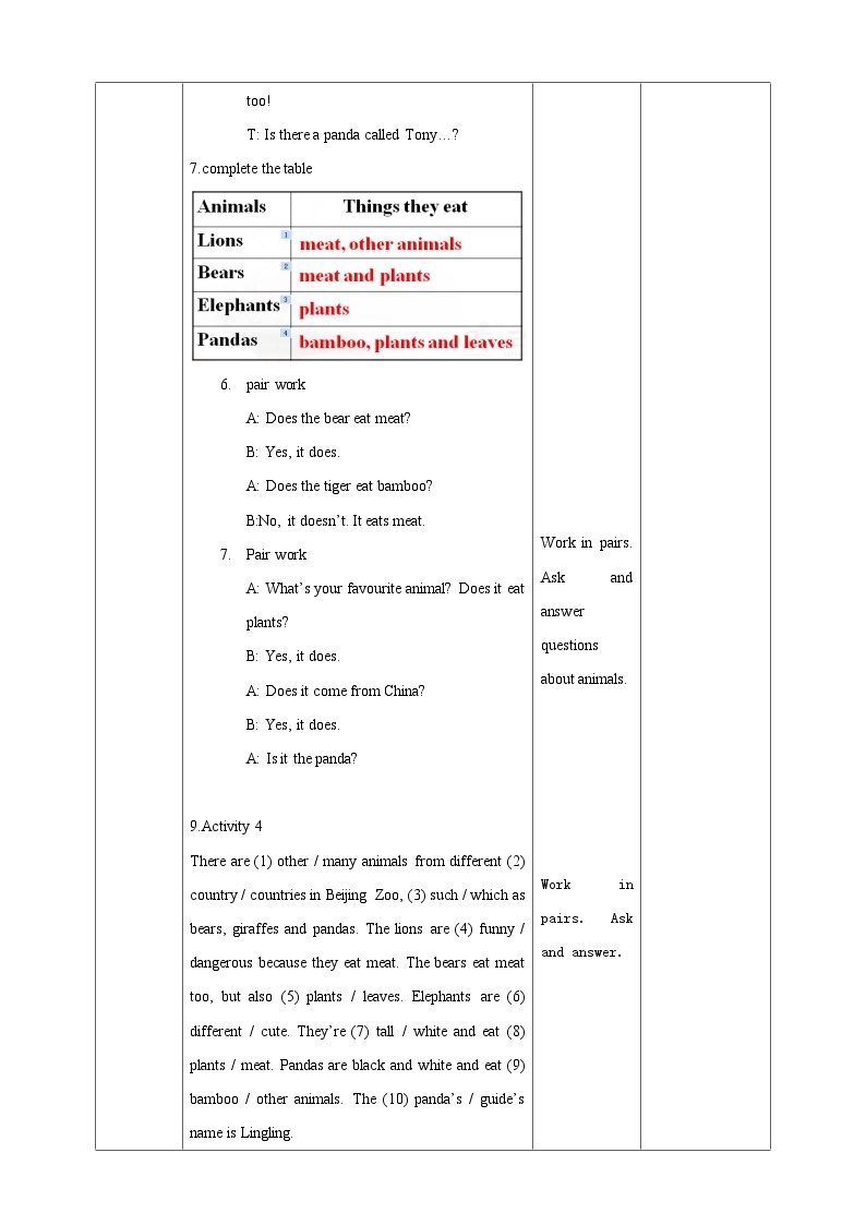 Module 6 Unit 1 Does it eat meat？ （课件+教案+练习）03