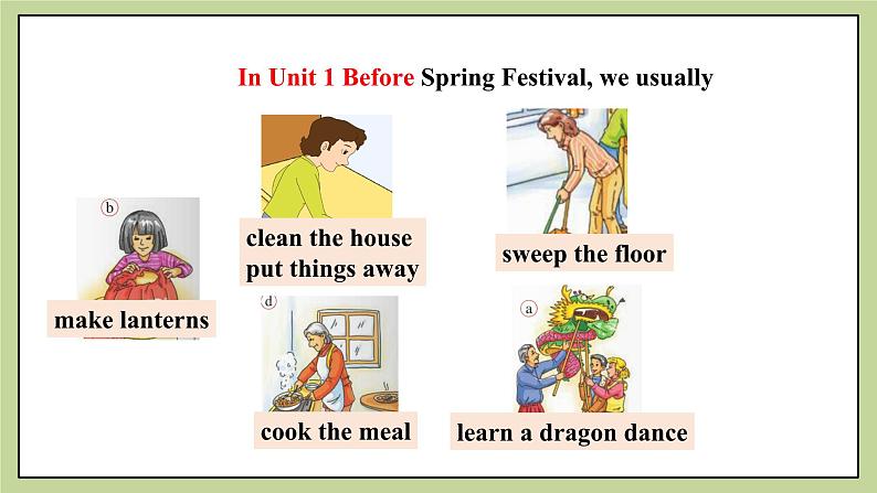 外研版七上 Module 10 Unit 2 My mother 's cleaning our house and sweeping away bad luck课件第2页