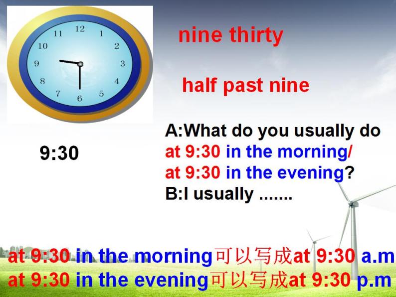 《Unit 2 What time do you go to school》优质课件5-七年级下册新目标英语【人教版】05