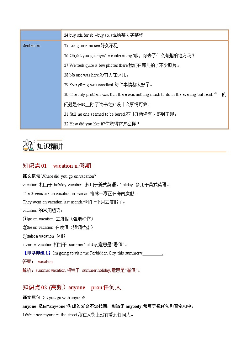 【同步讲义】人教版英语八年级上册-Unit 1 Section A 讲义02