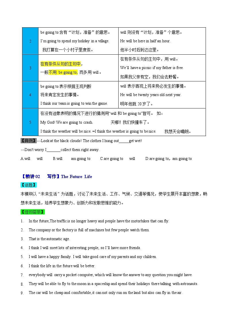【同步讲义】外研版英语七年级下册-Module 4  Unit 3  Language in use  讲义03